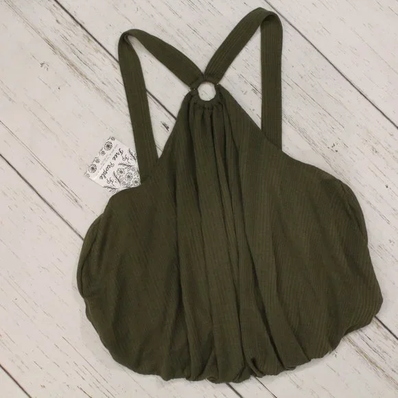 Free People Just a Fling Bubble Halter Top XS - Picture 6 of 8